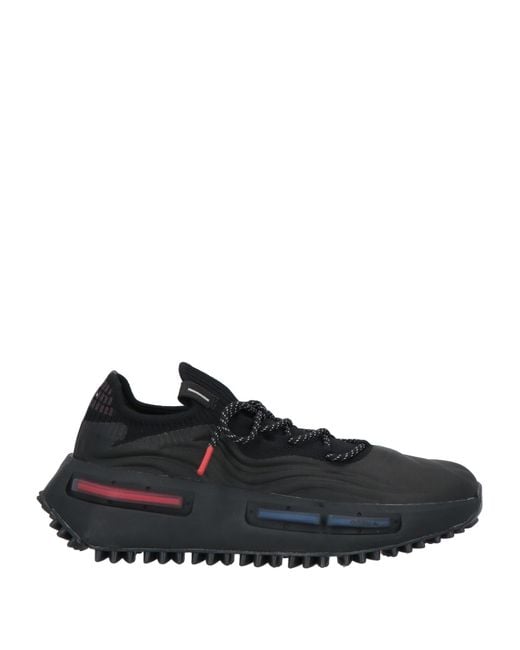 Adidas Originals Black Sneakers Leather, Textile Fibers for men