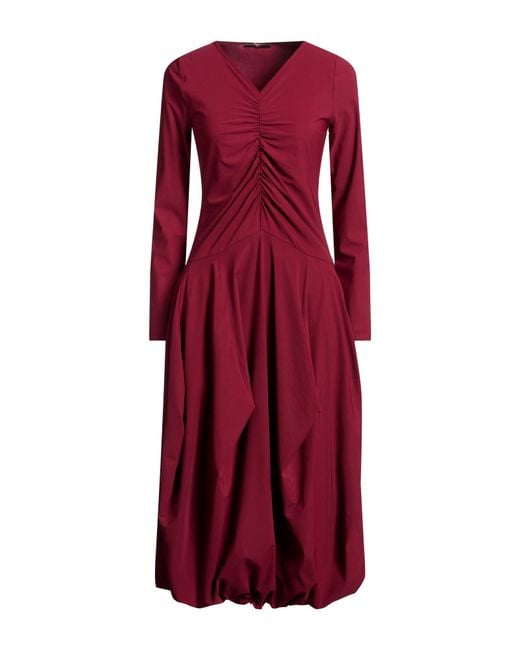 High Red Midi Dress