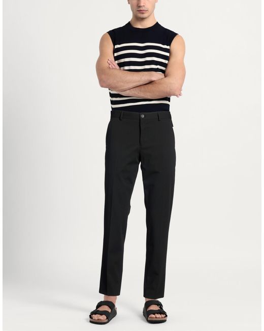 SELECTED Black Pants Recycled Polyester, Viscose, Elastane for men