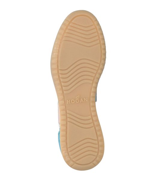 Hogan Blue Azure Sneakers Leather, Textile Fibers