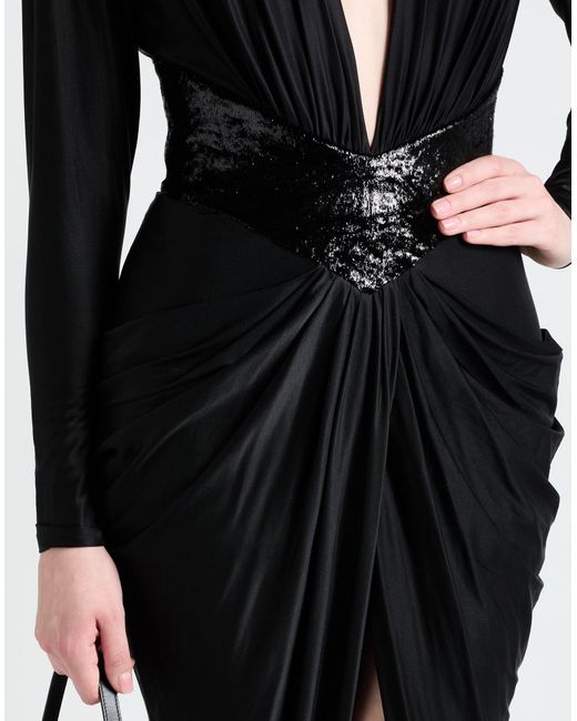 Alexandre Vauthier Black Maxi Dress Viscose, Elastane, Polyester