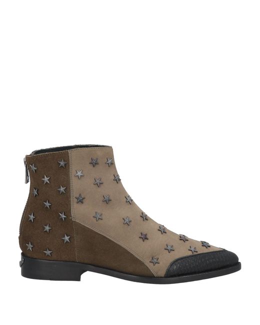 Zadig & Voltaire Brown Khaki Ankle Boots Leather