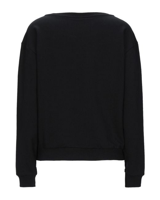 Moschino Black Underwear Sweatshirt Cotton, Elastane