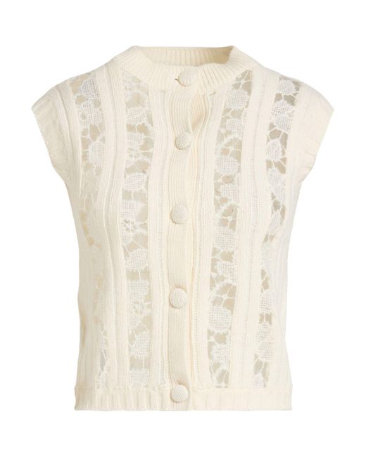 Rochas White Strickjacke