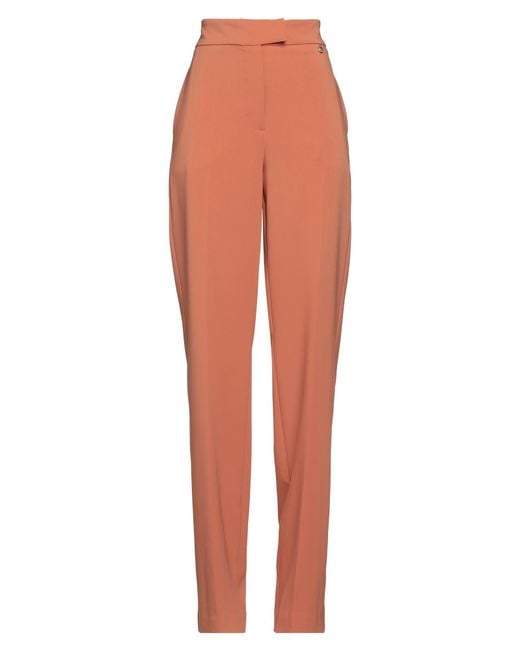 alma sanchez Orange Pants Polyester, Elastane