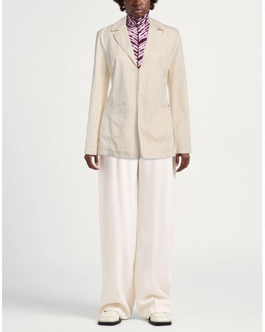 Ottod'Ame Natural Cream Blazer Cotton, Elastane