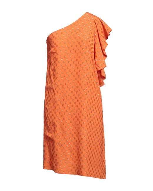 L'Autre Chose Orange Midi Dress