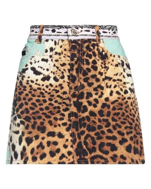 Just Cavalli Brown Denim Skirt