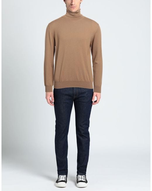 Grifoni Brown Turtleneck Virgin Wool for men