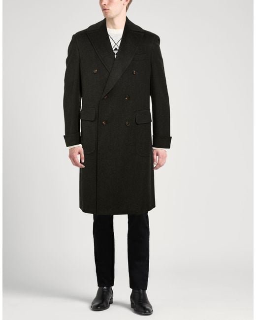 Caruso Black Coat for men