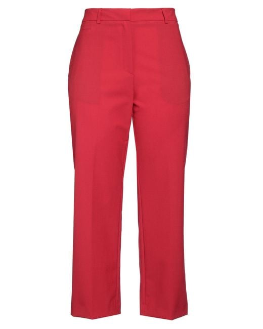 Ottod'Ame Red Pants Polyester, Virgin Wool, Elastane