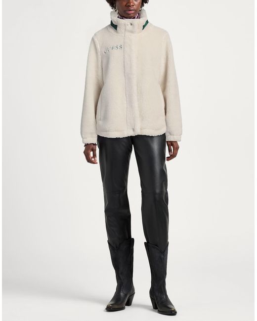 Guess White Shearling & Teddy