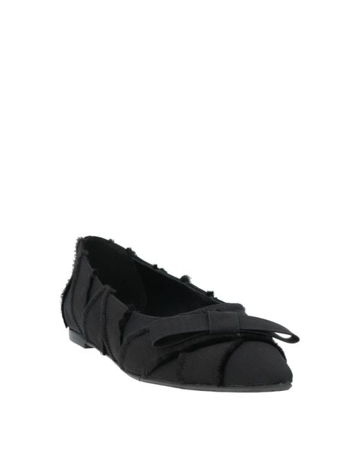 Ras Black Ballet Flats Textile Fibers