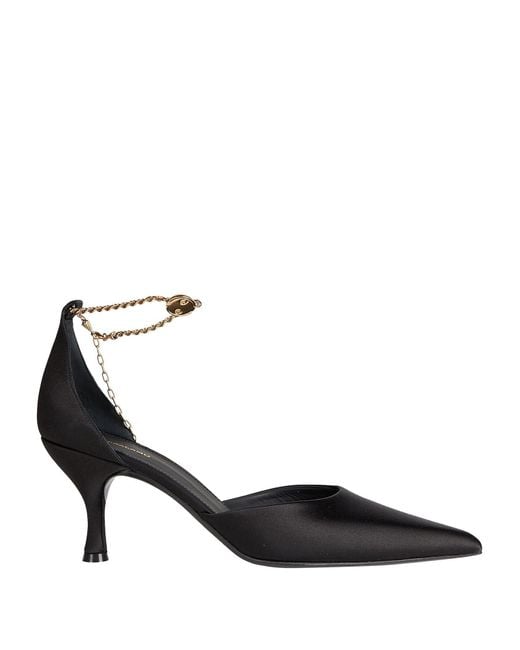 Ferragamo Black Pumps Textile Fibers