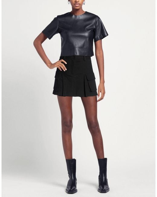 Frankie Shop Black Mini Skirt Cotton