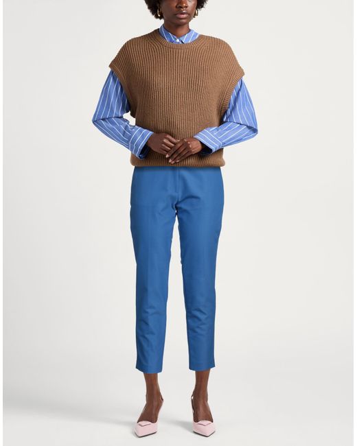 Maliparmi Blue Pants Cotton, Polyamide, Elastane