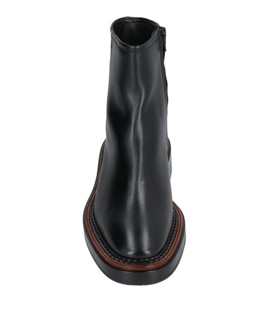 Ras Black Ankle Boots Leather