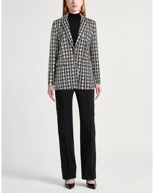 Maliparmi Gray Blazer Polyamide, Elastane