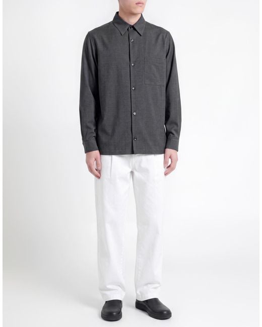 BE ABLE Blue Charcoal Shirt Wool, Polyester, Elastane for men