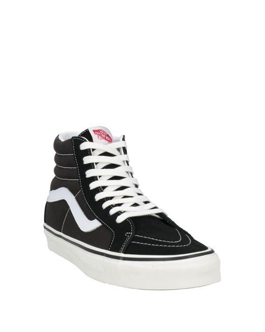 Vans Black Sneakers Leather, Textile Fibers for men