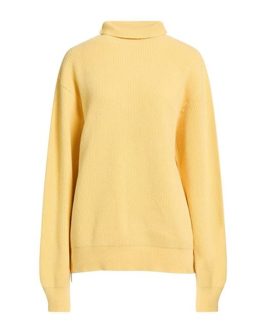 Jil Sander Yellow Turtleneck Cotton