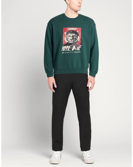 Tee Library Green Sweatshirt for men