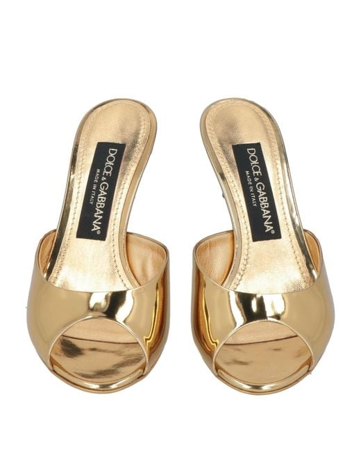 Dolce & Gabbana Metallic Sandals Calfskin