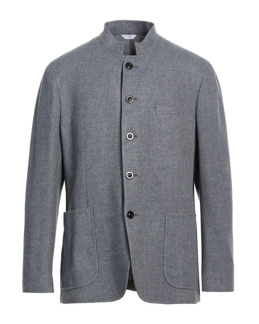 Boglioli Blue Slate Blazer Wool, Cashmere for men