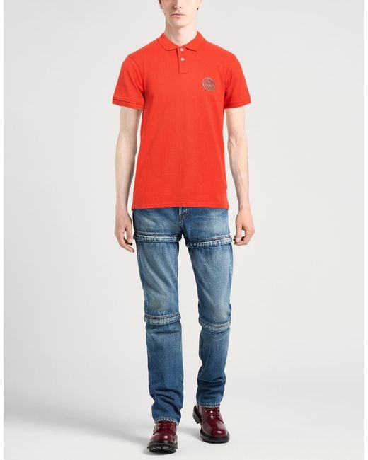 Roberto Cavalli Red Polo Shirt for men