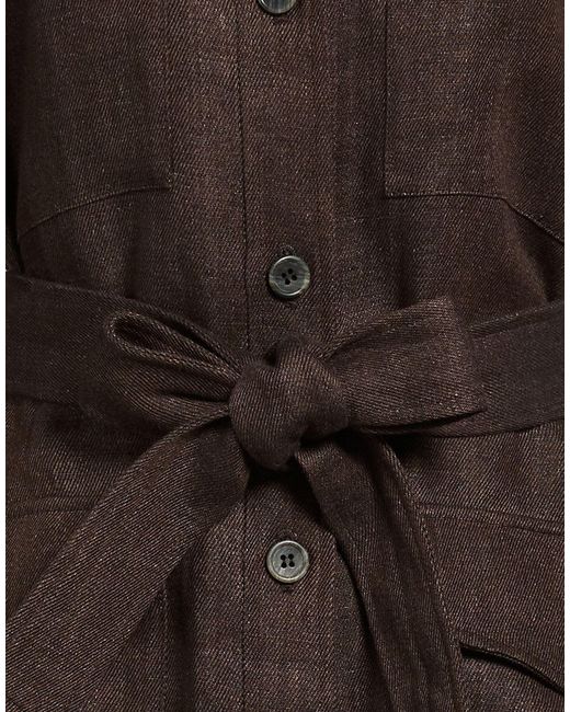 P.A.R.O.S.H. Brown Jacket Linen