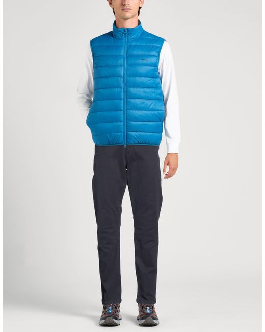 Fred Mello Blue Pants Cotton, Elastane for men