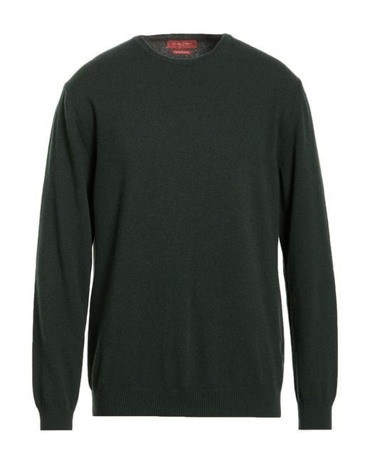 Daniele Fiesoli Green Dark Sweater Wool, Cashmere for men