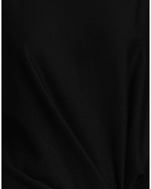 Dondup Black Mini Dress Viscose, Polyamide, Elastane