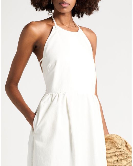 Max Mara Maxi Dress Cotton in White | Lyst
