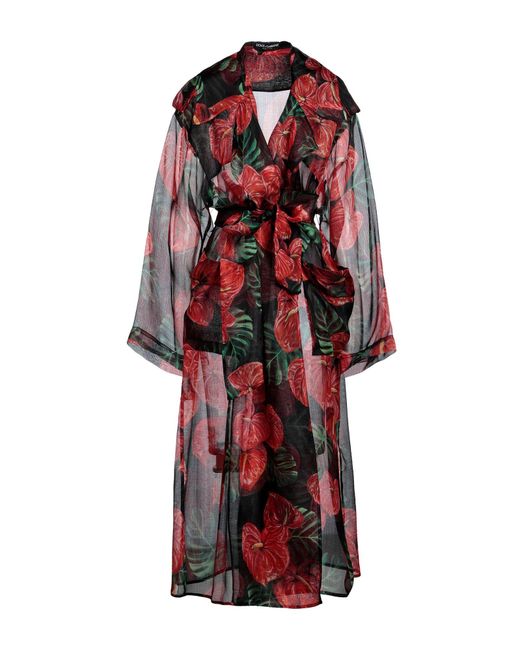 Dolce & Gabbana Red Overcoat & Trench Coat