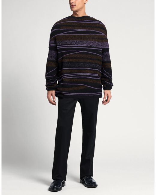 JORDANLUCA Blue Sweater Recycled Mohair Wool, Cashmere for men