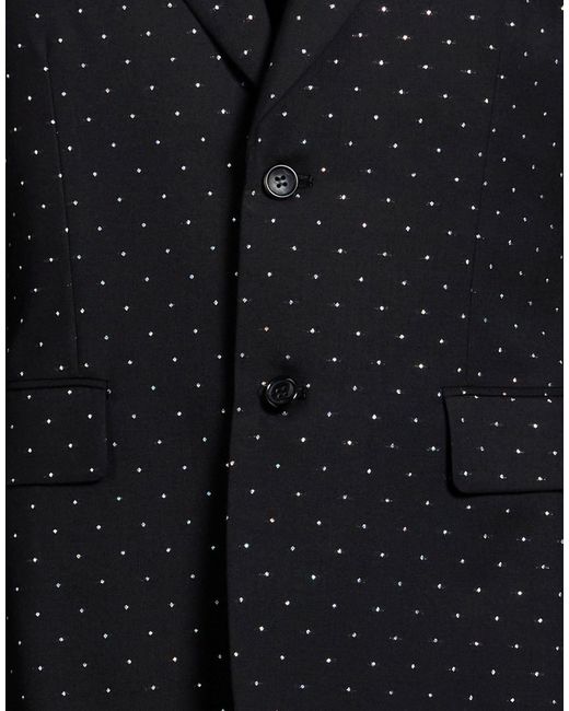 Comme des Garçons Black Jacket Wool, Polyester, Polyurethane for men