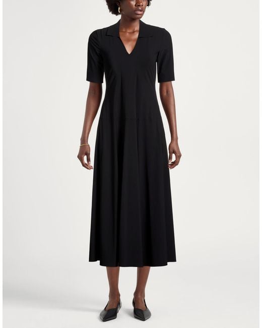 High Black Midi Dress