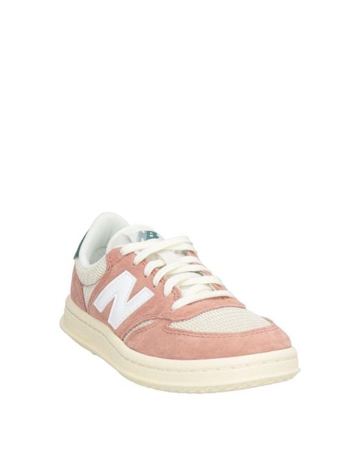 New Balance Pink T500 Sneakers Leather, Textile Fibers, Rubber