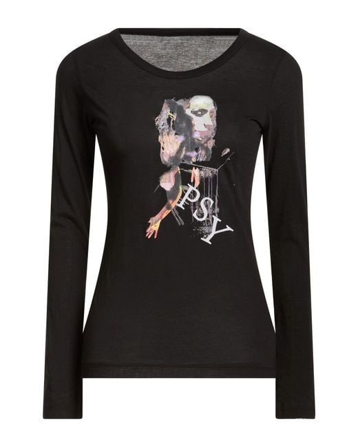 Yohji Yamamoto Black T-Shirt Cotton