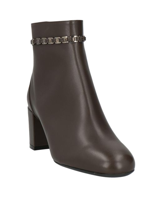Ferragamo Brown Dark Ankle Boots Calfskin