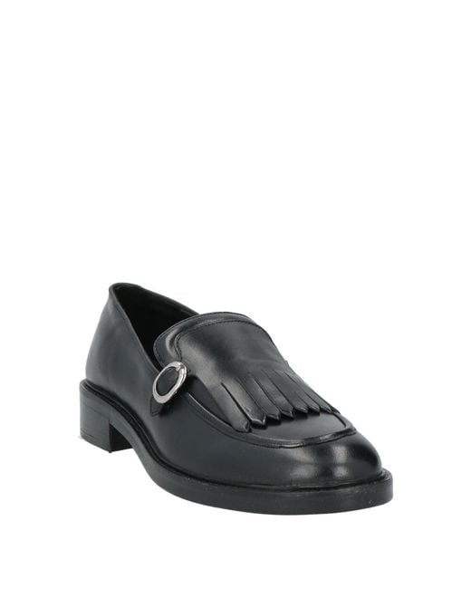 Emanuélle Vee Black Loafers Leather