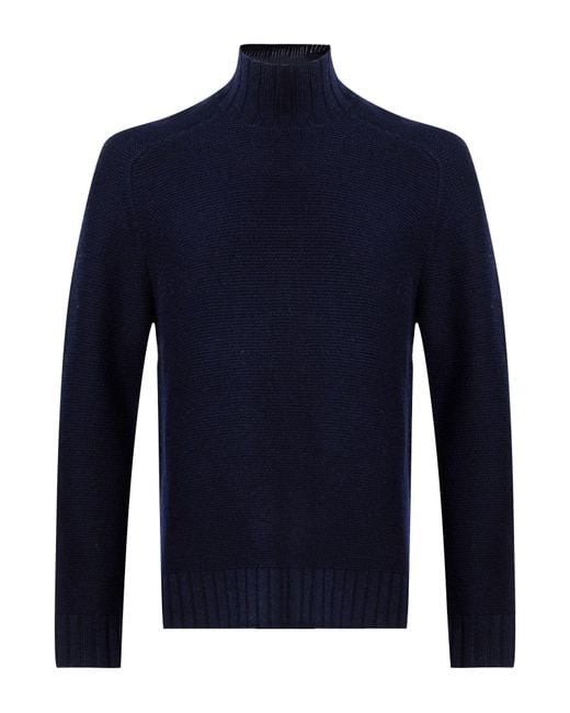 Alpha Studio Blue Turtleneck for men