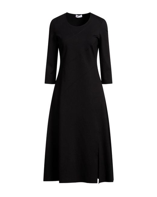 Diana Gallesi Black Midi Dress Viscose, Polyamide, Elastane