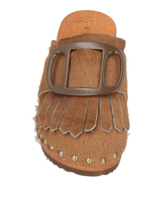 Jejia Brown Mules & Clogs Leather