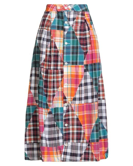 Engineered Garments Red Midi-Rock