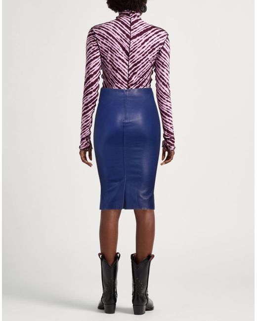 Jitrois Blue Midi Skirt Lambskin