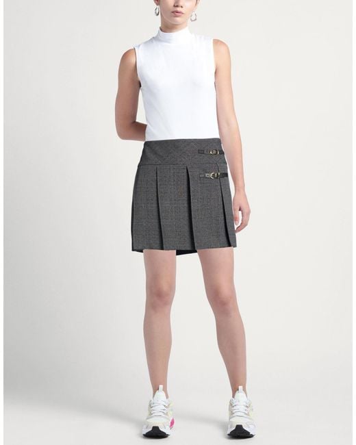 Sandro Gray Mini Skirt Polyester, Viscose, Elastane