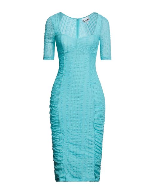 Ganni Blue Midi Dress