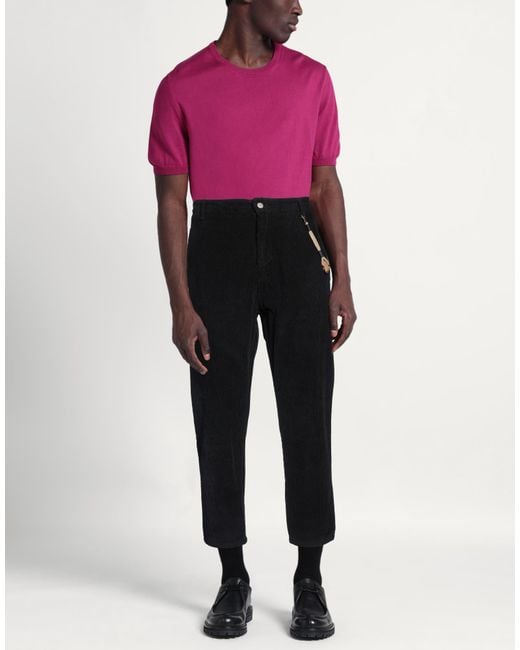 OVER/D Black Pants Cotton for men